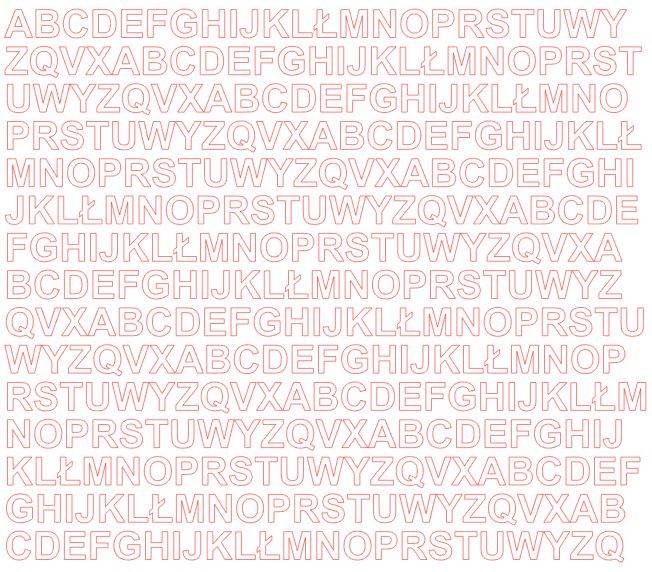 Litery samoprzylepne 1 cm biały matowy - Matowa