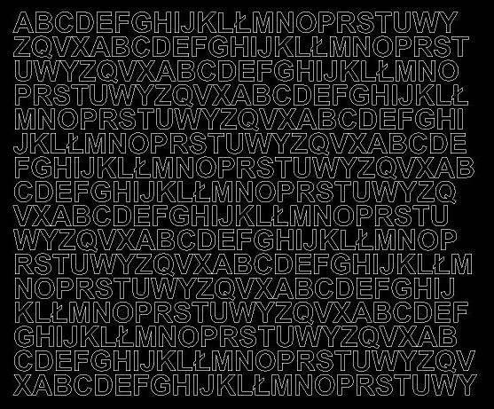 Litery samoprzylepne 1 cm czarny matowy - Matowa