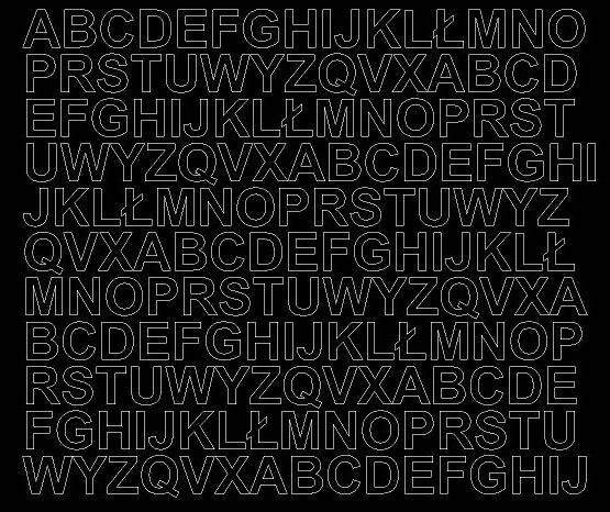 Litery samoprzylepne 1.5 cm czarny matowy - Matowa