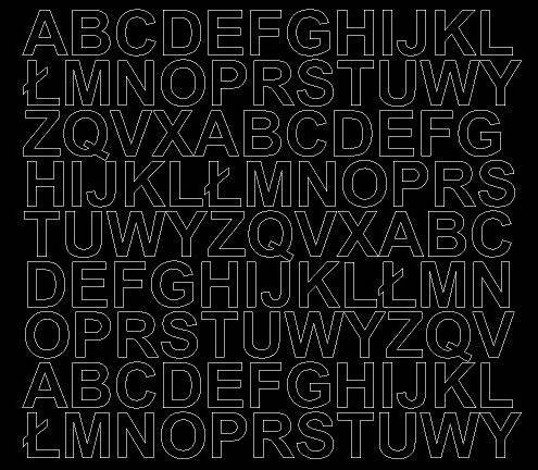 Litery samoprzylepne 2 cm czarny matowy - Matowa