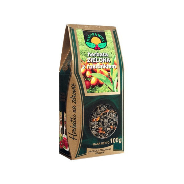 NATURA-WITA NATURA-WITA herbata zielona z rokitnikiem 100g PUDEŁKO 34NATHZIRO