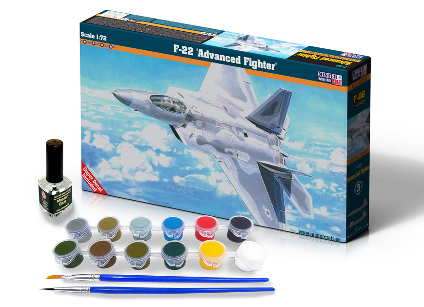 OLYMP AIRCRAFT Model samolotu do sklejania F-22 Advanced Fighter