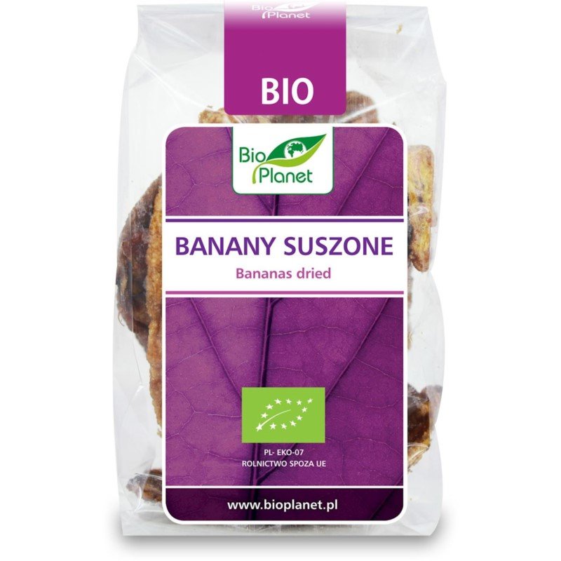 Bio Planet SERIA FIOLETOWA (owoce i warzywa susz BANANY SUSZONE BIO 150 g - BI