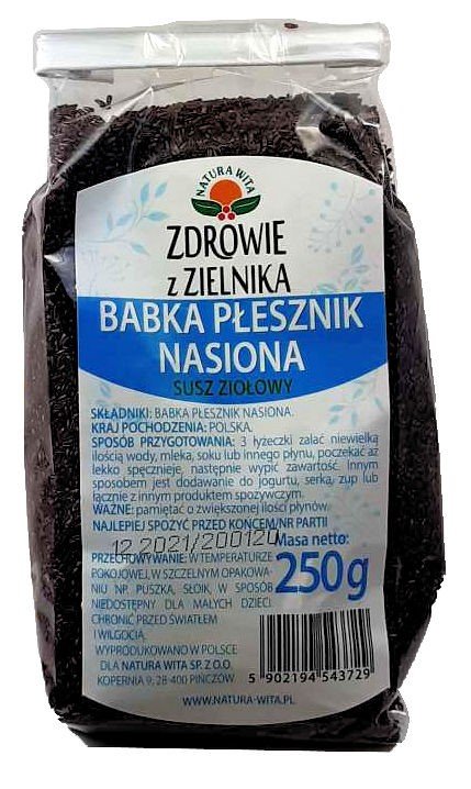 NATURA WITA Natura Wita Babka Płesznik Nasiona 250G