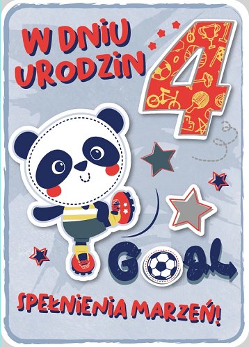 Kartka na 4 urodziny dla chłopczyka GM 689