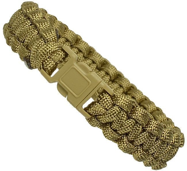 Mil-Tec Bransoleta Paracord 15mm Coyote - Coyote - L
