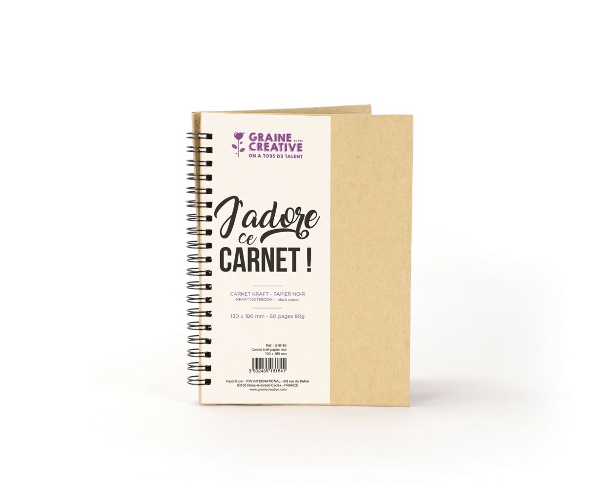 Graine Creative Graine Creative Notes 18x13cm Brązowy z czarnym papierem GC-518184