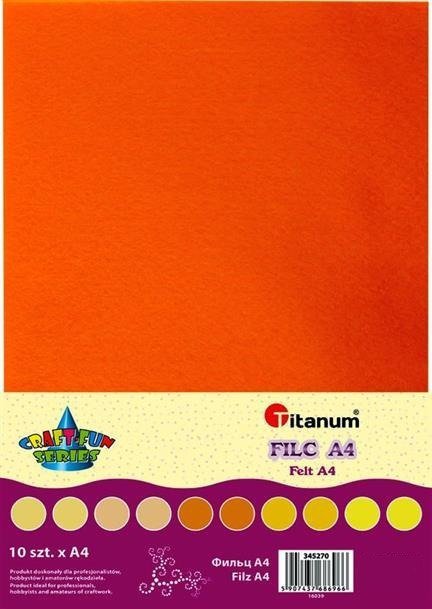 Titanum Filc A4 mix kolorów 10szt