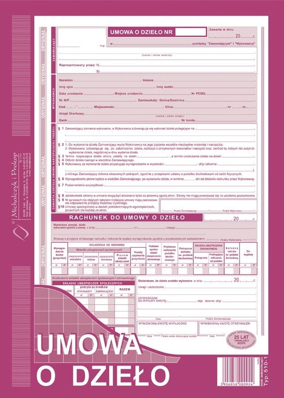 Michalczyk&Prokop UMOWA O DZIEŁO A4(O+1K) 510-1