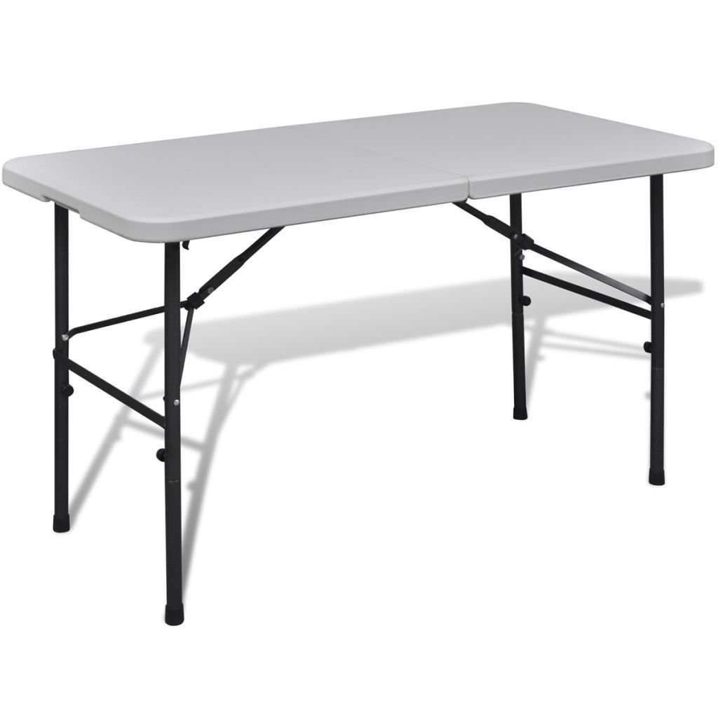 VidaXL Emaga Stół kempingowy biały (122 cm) wykonany z HDPE 41568