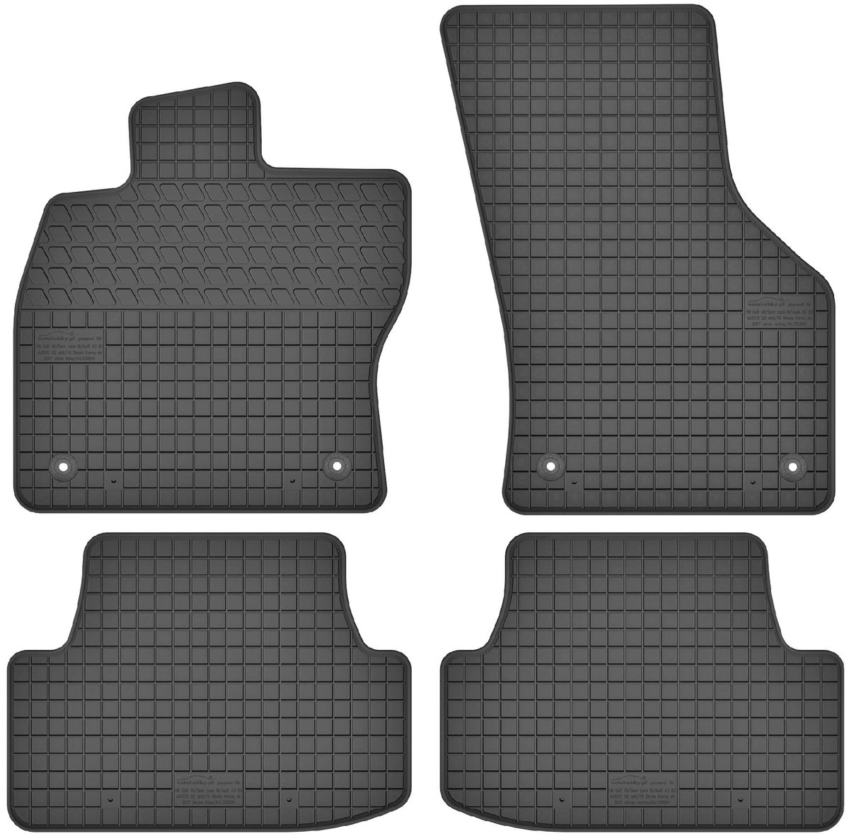 MotoHobby Seat Leon III (od 2012) - dywaniki gumowe dedykowane ze stoperami