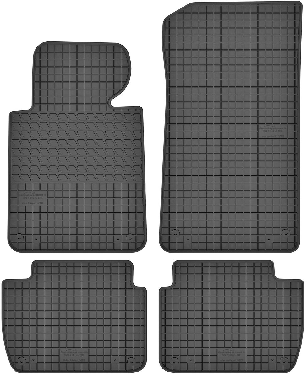 MotoHobby BMW 3 E46 (1998-2005) - dywaniki gumowe dedykowane ze stoperami