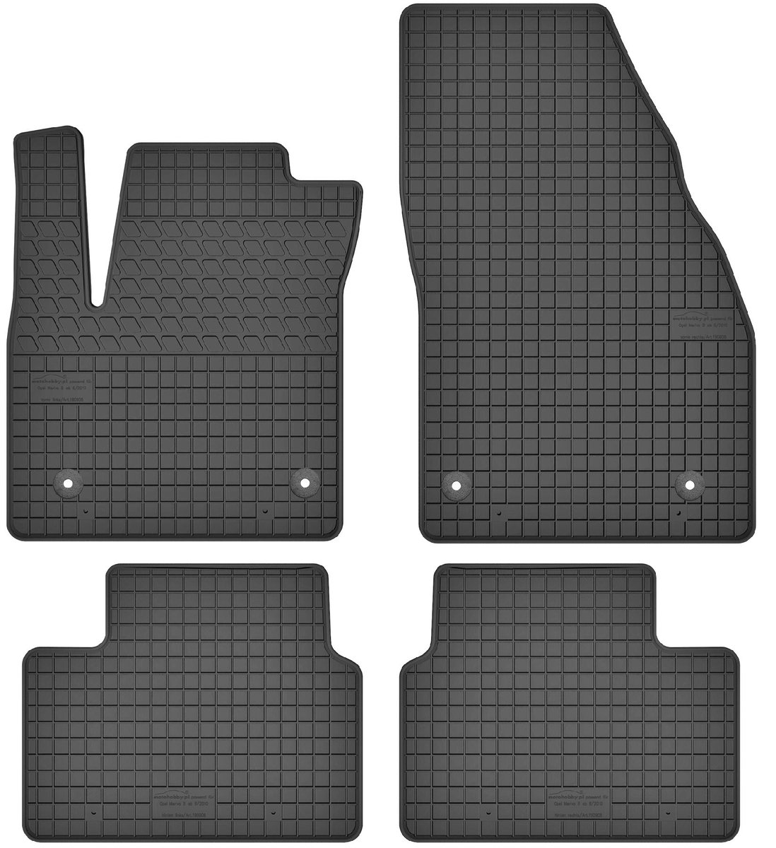 Dywaniki gumowe dedykowane do Opel MerIVa B