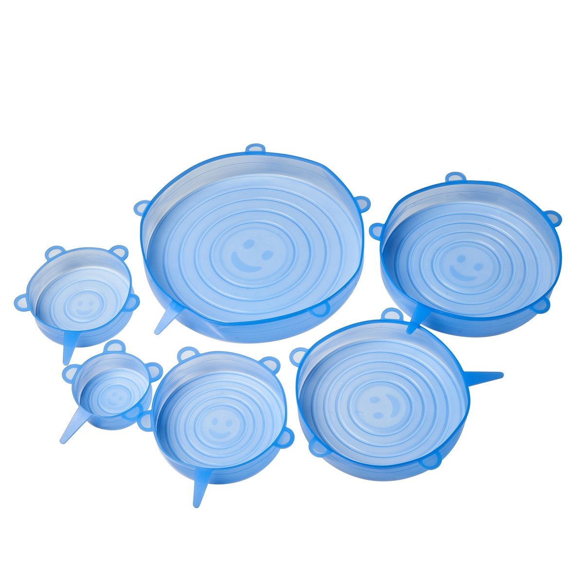 Tadar SILICO ZESTAW 6 SILIKONOWYCH POKRYWEK NIEBIESKIE 5903313418348