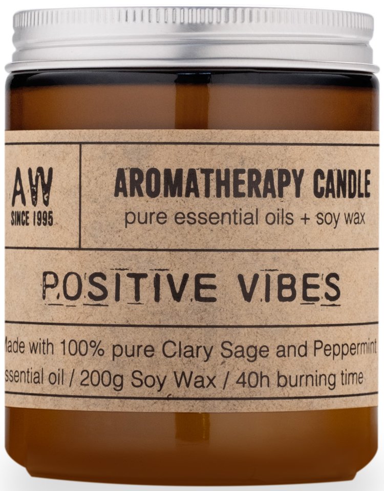 Awm Aromaterapeutyczna Świeczka Sojowa 200g - Pozytywne Wibracje