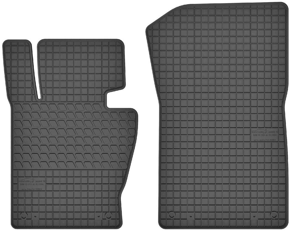 Przednie dywaniki gumowe dedykowane do BMW X3 E83