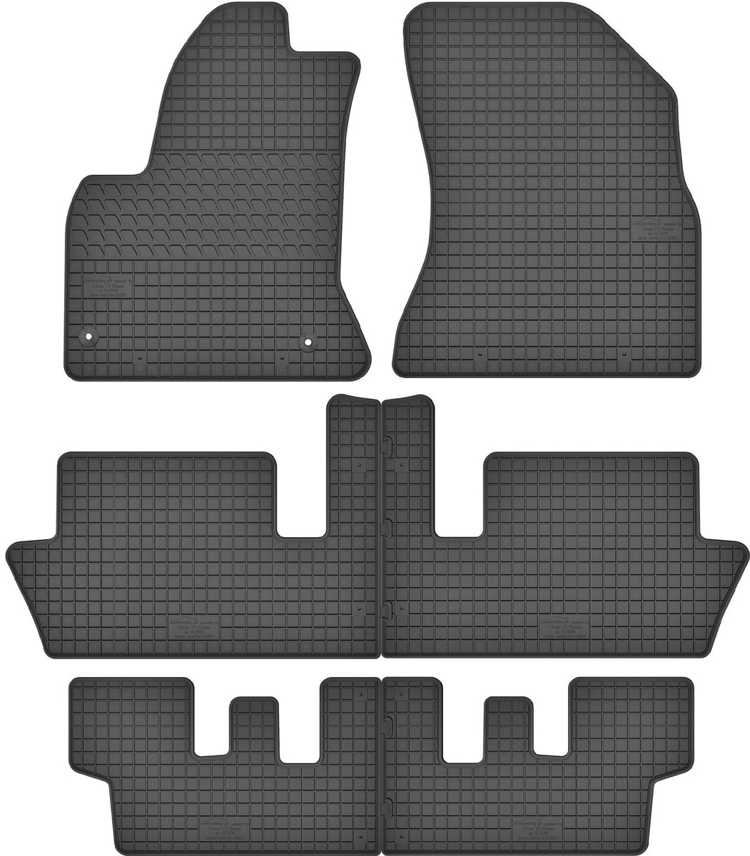 Dywaniki gumowe dedykowane do Citroen C4 Picasso 7os.