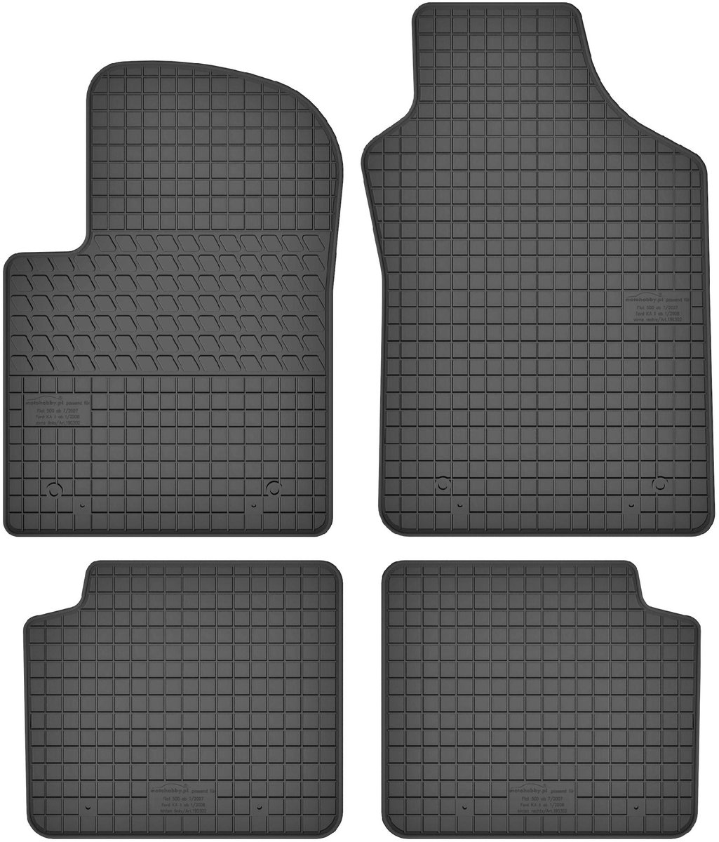 MotoHobby Ford KA II (2008-2016) - dywaniki gumowe dedykowane ze stoperami