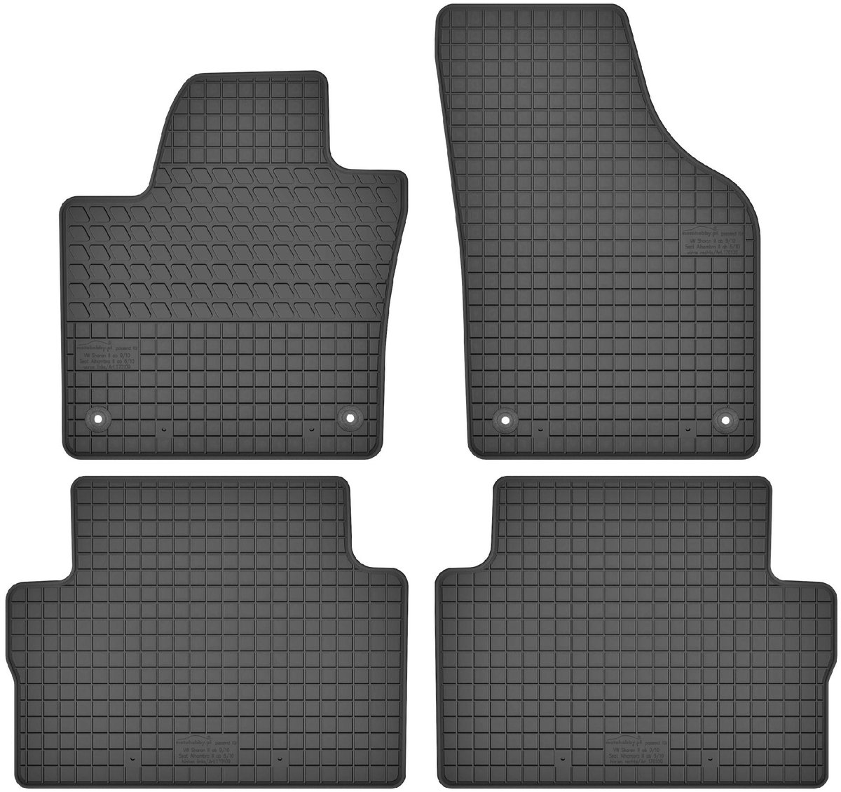 MotoHobby Seat Alhambra II (od 2010) - dywaniki gumowe dedykowane ze stoperami