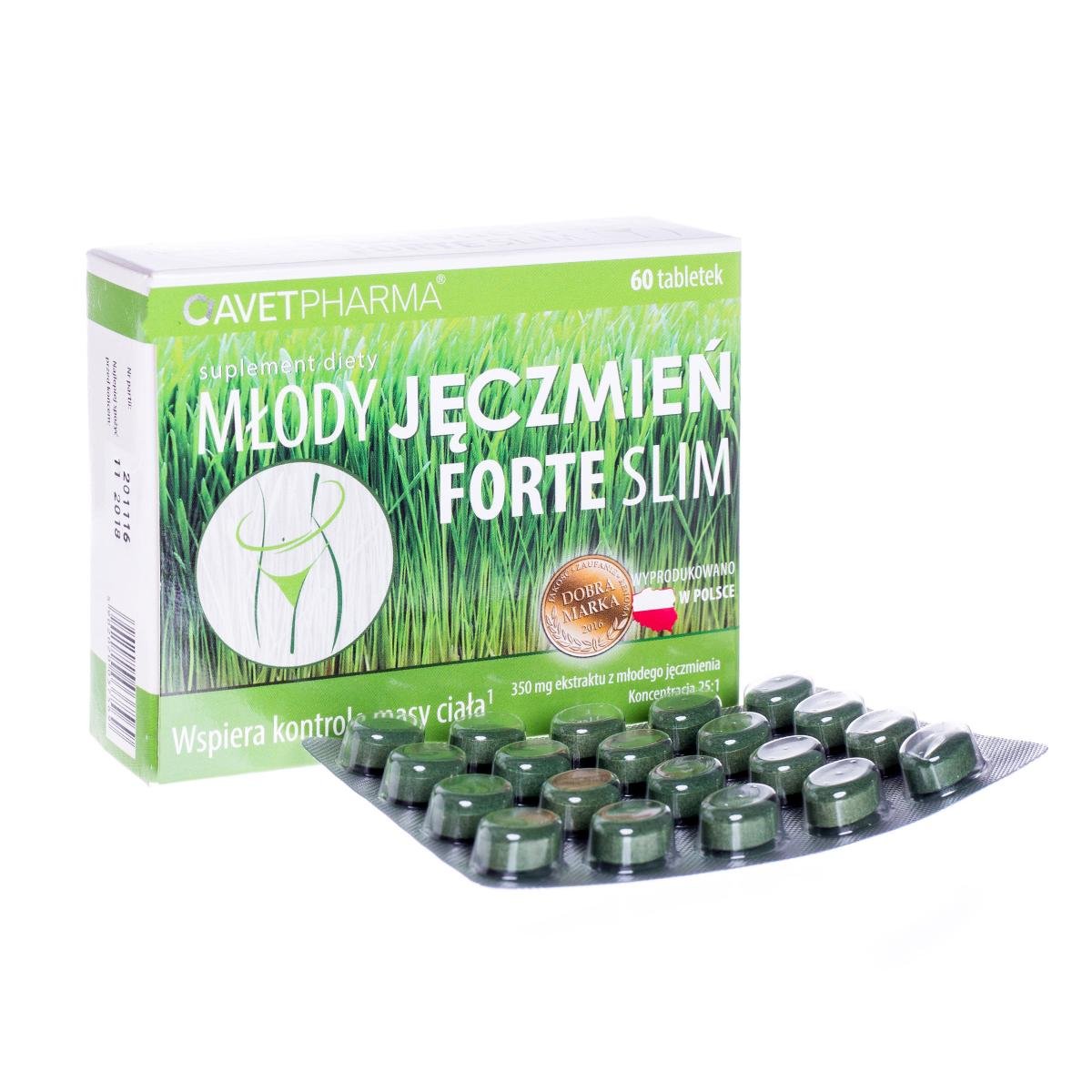 Zdjęcia - Spalacz tłuszczu Avet Pharma Młody Jęczmień Forte Slim 60 tabl.