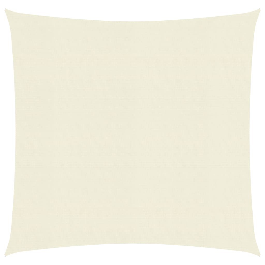 vidaXL Żagiel przeciwsłoneczny, 160 g/m, kremowy, 7x7 m, HDPE vidaXL
