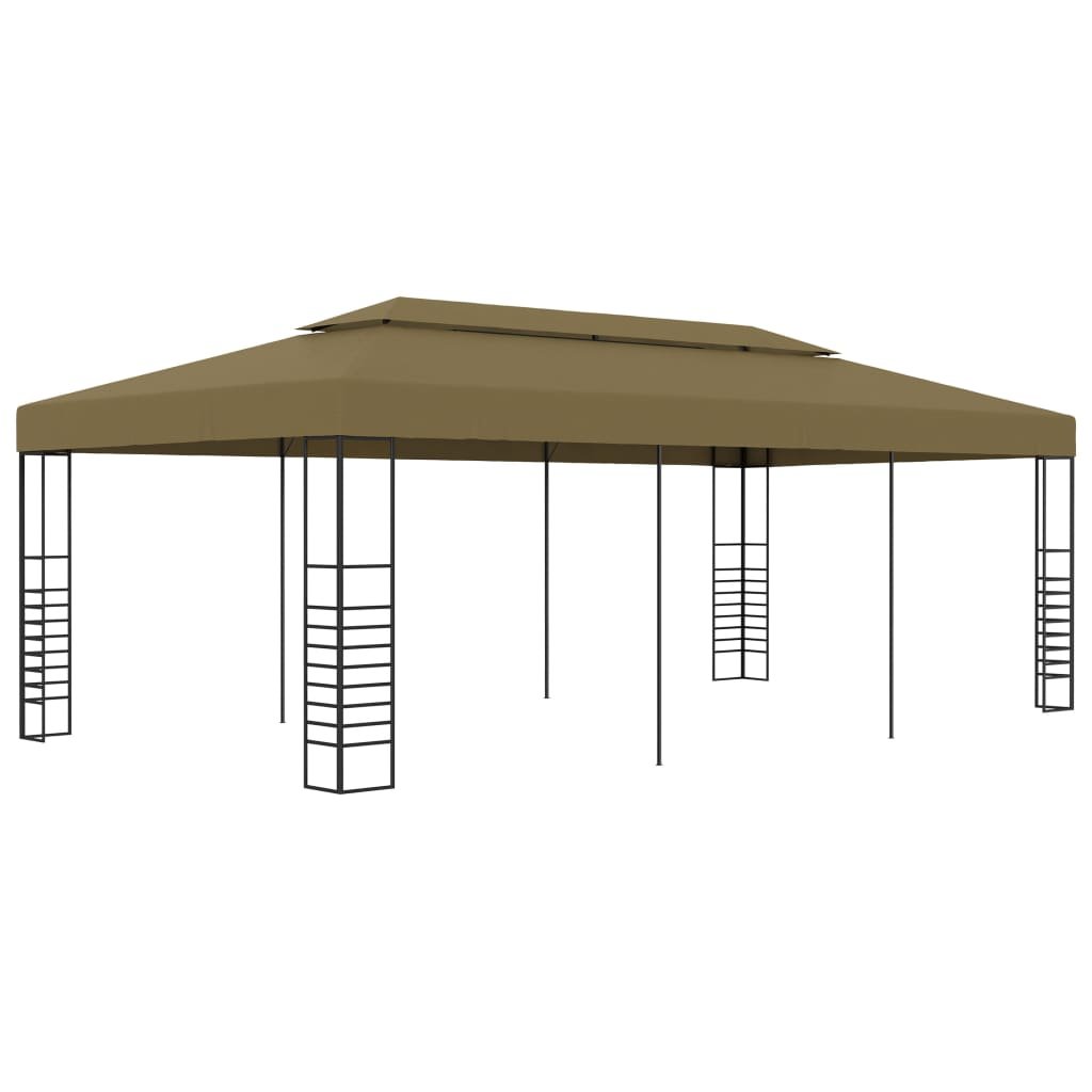 vidaXL Altana ogrodowa, 6 x 3 x 2,7 m, taupe, 180 g/m