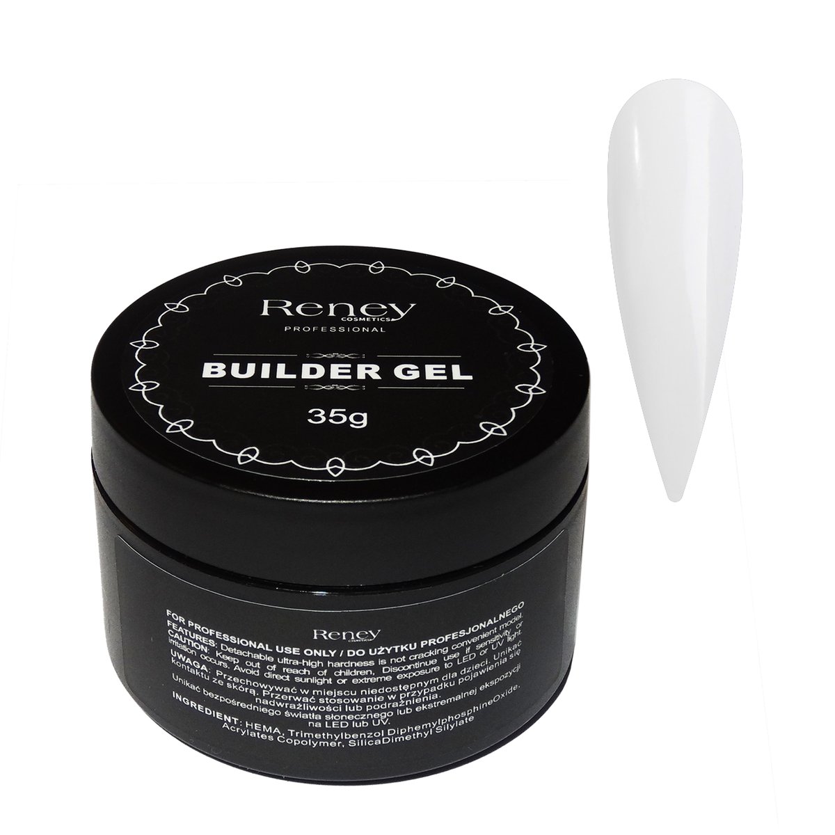 Reney, Builder Gel, Żel Budujący 5 Biały, 35 ml