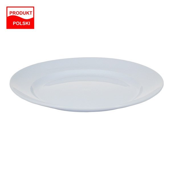 Talerz obiadowy płaski o średnicy 24 cm Club Gastro bez BPA biały