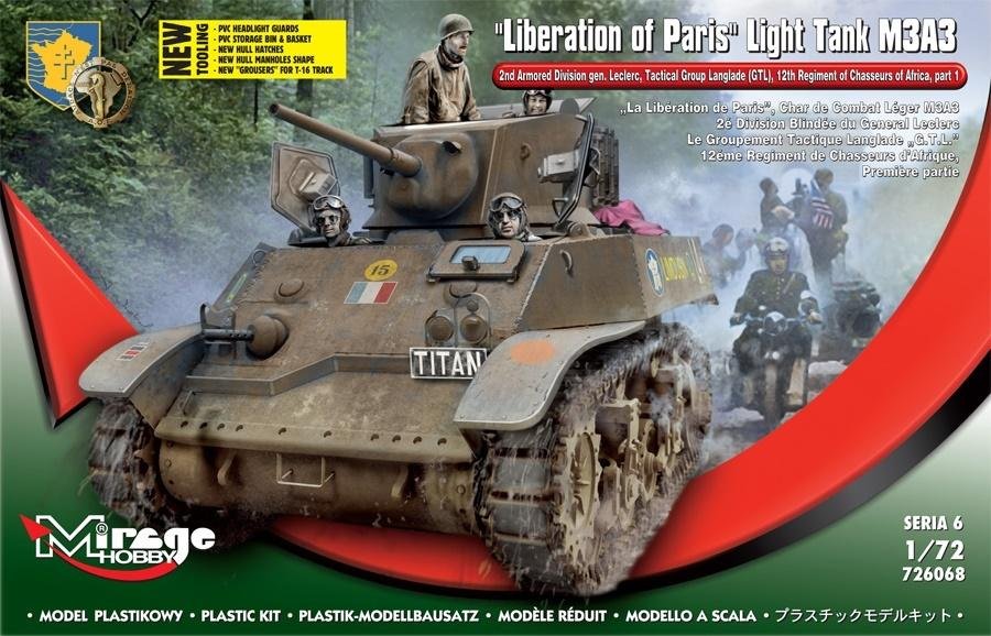 Mirage Hobby Model plastikowy Stuart M3A3 Wyzwolenie Paryż DARMOWA DOSTAWA OD 199 ZŁ! GXP-657281
