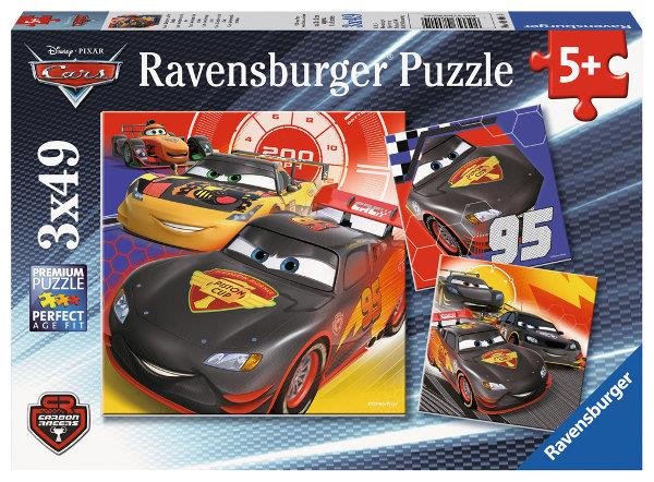 Ravensburger Puzzle 3 x 49 - Disney Pixar Cars: Przygoda na ulicy 08001