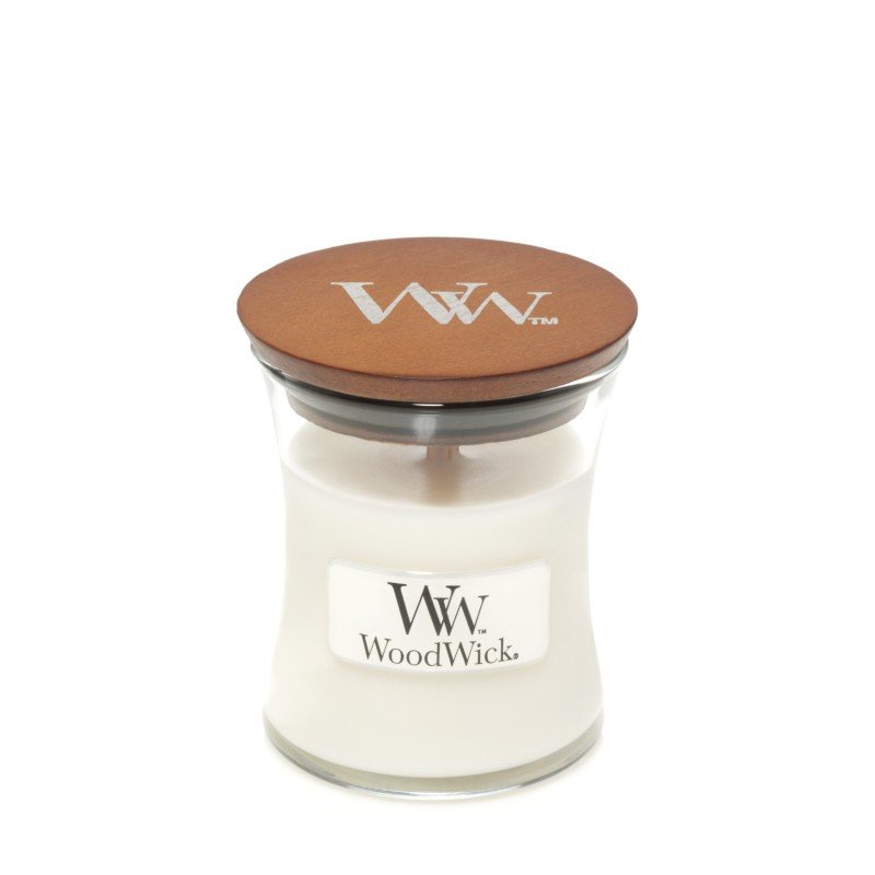 White Teak świeca mała WoodWick