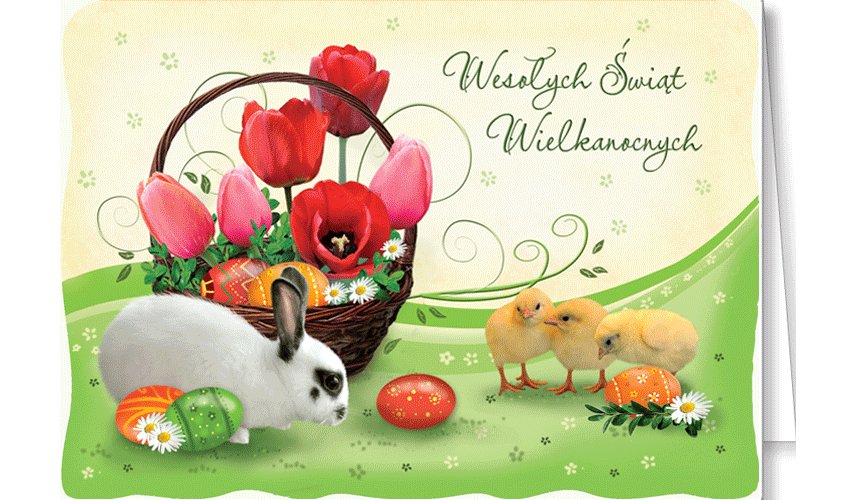 Kartka Wielkanocna bez życzeń  BW-BT 38