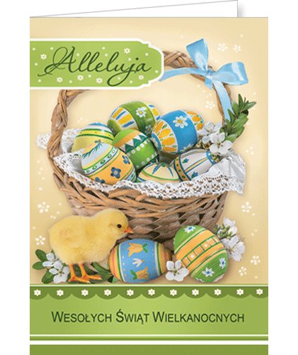 Kartka Wielkanocna bez nadruku BW-BT 53