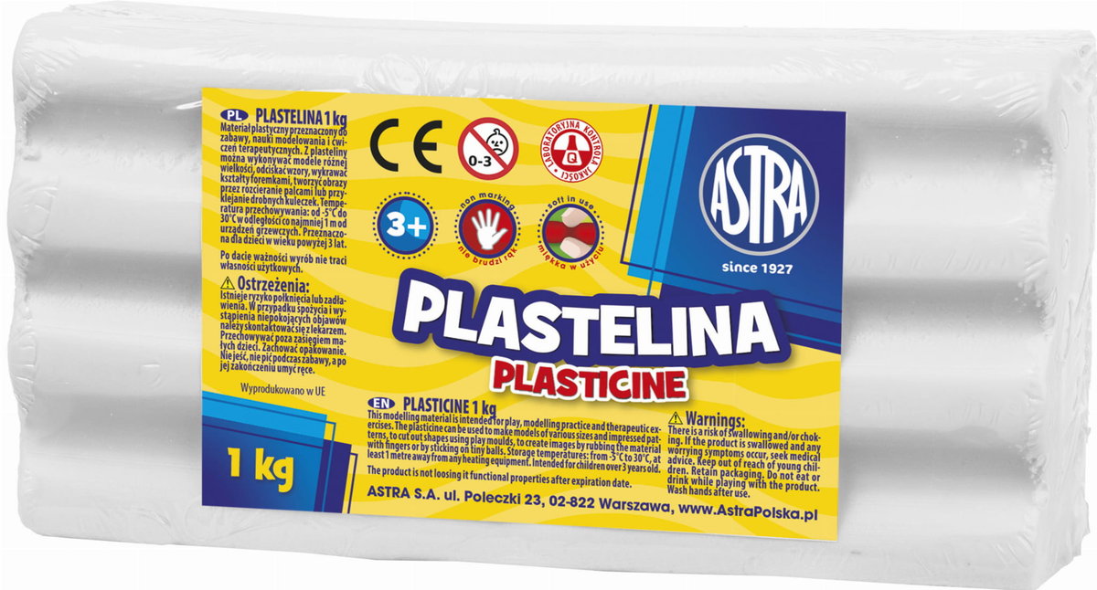 Astra Plastelina 1kg biała luz