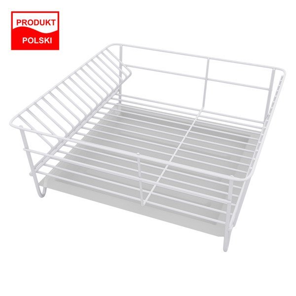Altom SUSZARKA ZLEWOZMYWAKOWA KWADRAT 32CM BIAŁA Z TACKĄ 5906551041156