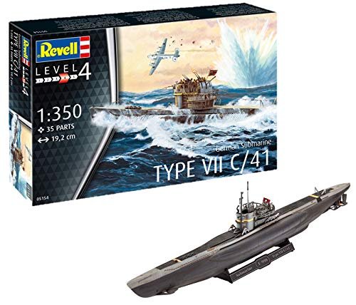 Revell Niemiecki okręt podwodny U-boot typ VII C/41 (z farbami) 65154