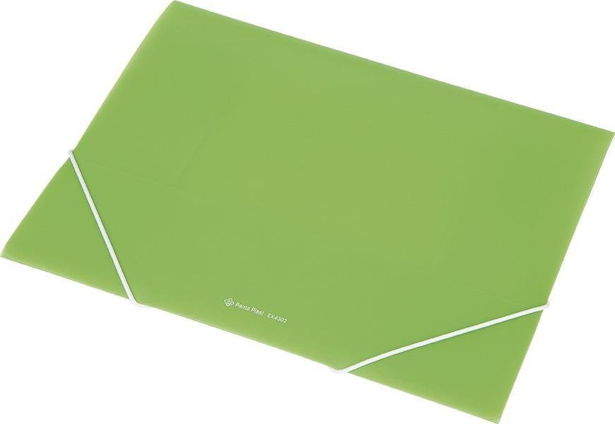 PANTA PLAST Teczka na gumkę A4 transparentna EX4302 zielona