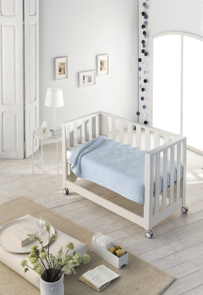 Pielsa Baby, Koc dziecięcy/Otulacz, Premium, Motyle, Niebieski, 110x140 cm