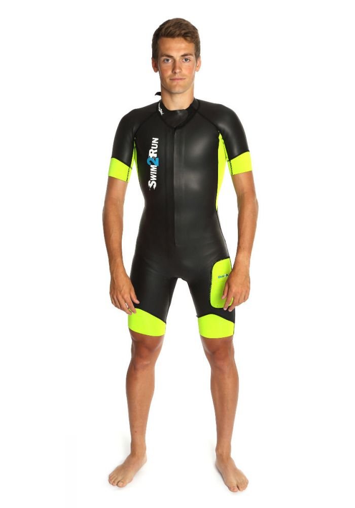 Dare2Tri Dare2Tri Swim&Run Go Pianka pływacka Mężczyźni, black/yellow S 2020 Kombinezony i pianki 17040-b-S