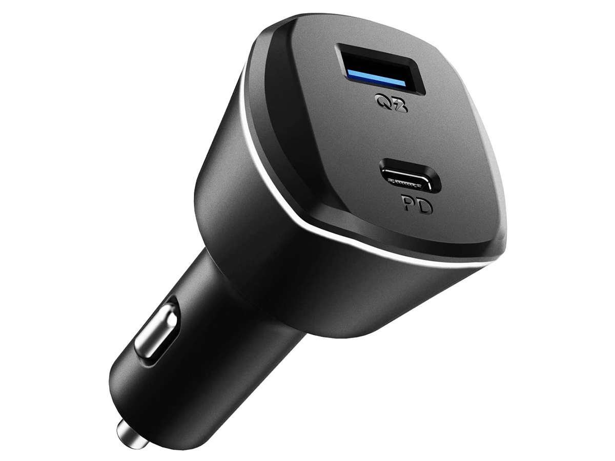 Spigen Ładowarka samochodowa Spigen USB + USB-C PC1800 QC 3.0 PD 30W Black 000CG24748