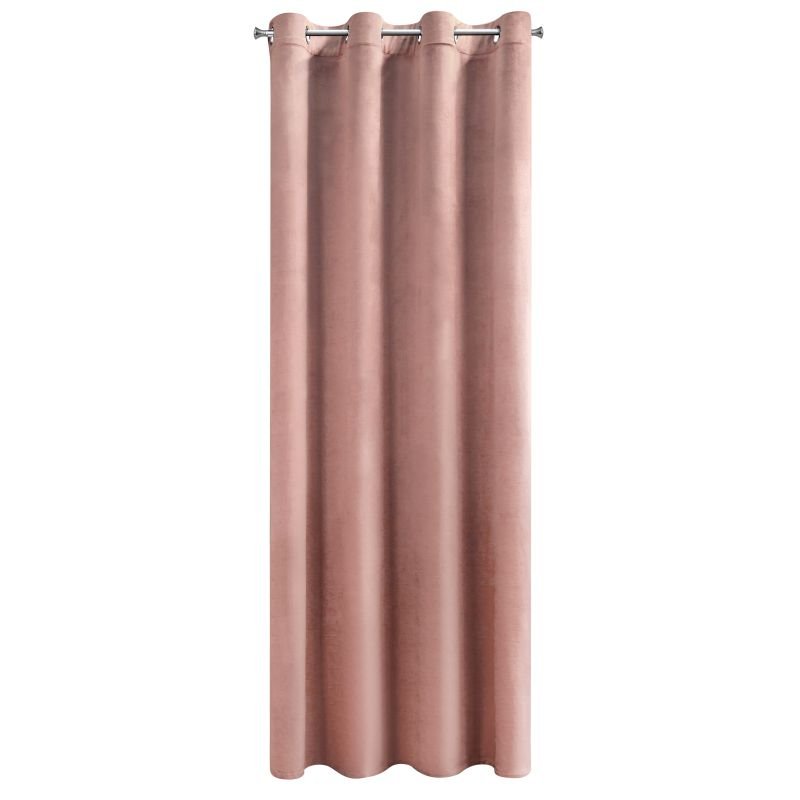 Euro Firany Zasłona 140 x 250 Dekoracyjna Velvet Rosa C. Róż 1207953