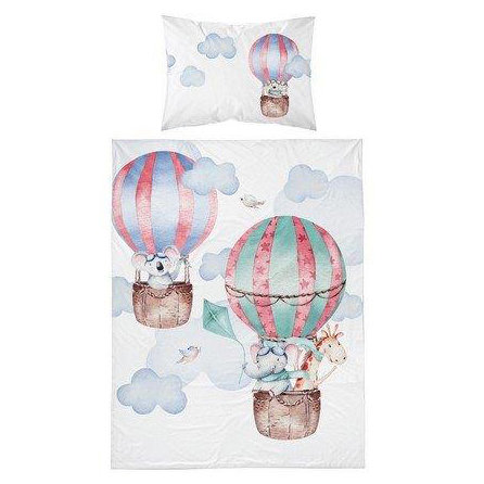 DL Pościel Dziecięca Bambusowa 100x135+40x60 Zwierzęta i Balon 3280A 3280A