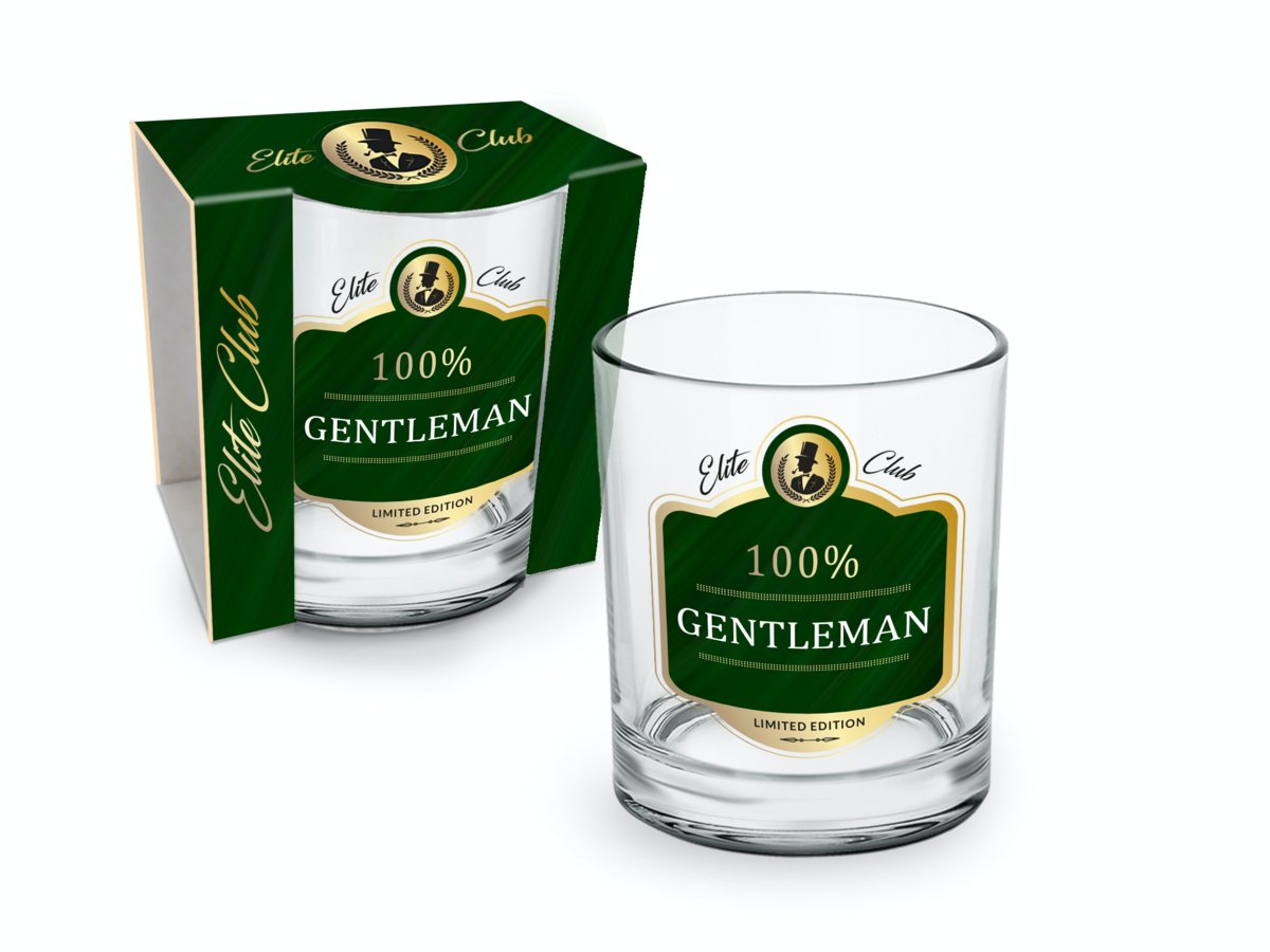 BGTech Elite Club szklanka do whisky 270 ml 100% Gentleman GW1941