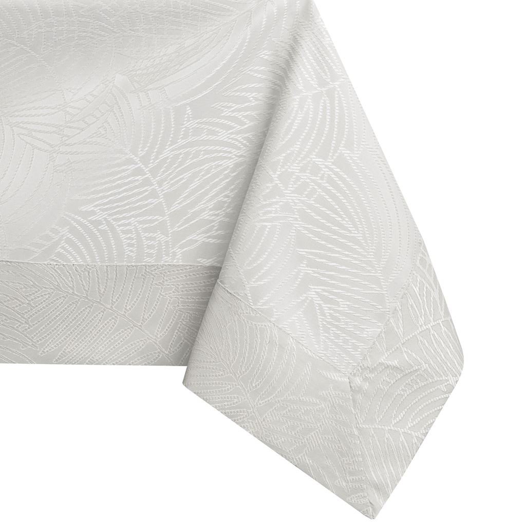 Obrus Gaia Kremowy Tłoczony Roślinny 110x200 AmeliaHome - TCLOTH/AH/GAIA/BRD/CREAM/110X200