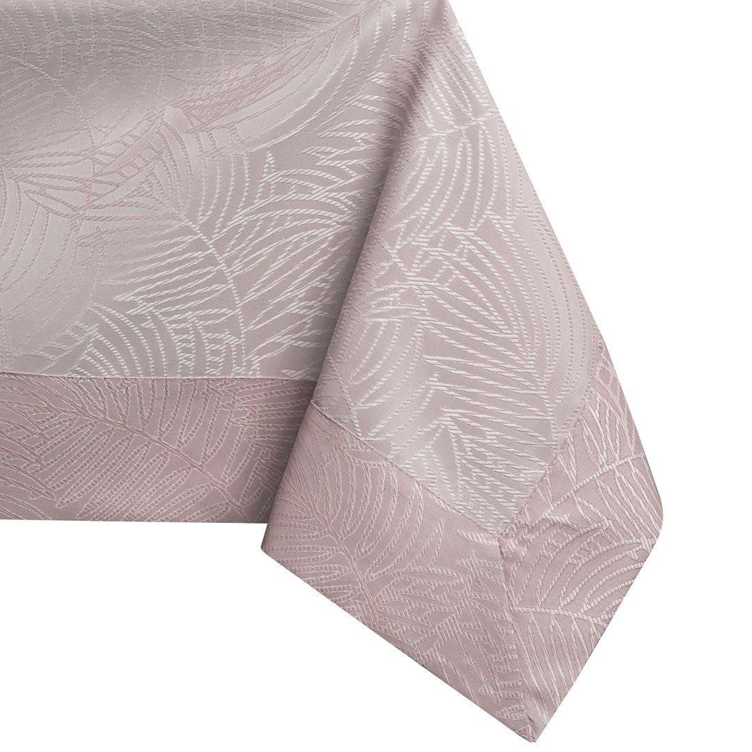 Obrus Gaia Pudrowy róż Tłoczony Roślinny 120x260 AmeliaHome - TCLOTH/AH/GAIA/BRD/POWDERPINK/120X260