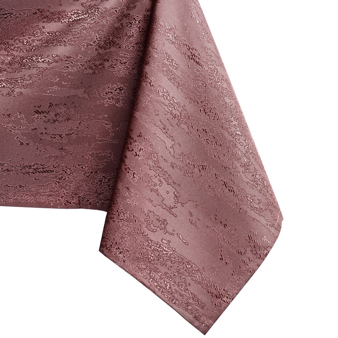 Obrus Vesta Różowy Tłoczony Nowoczesny 110x140 owal AmeliaHome - TCLOTH/AH/VESTA/HMD/OLDROSE/O110X140
