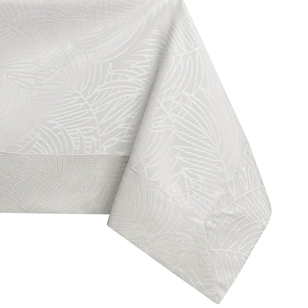 Obrus Gaia Kremowy Tłoczony Roślinny 110x110 AmeliaHome - TCLOTH/AH/GAIA/BRD/CREAM/110X110