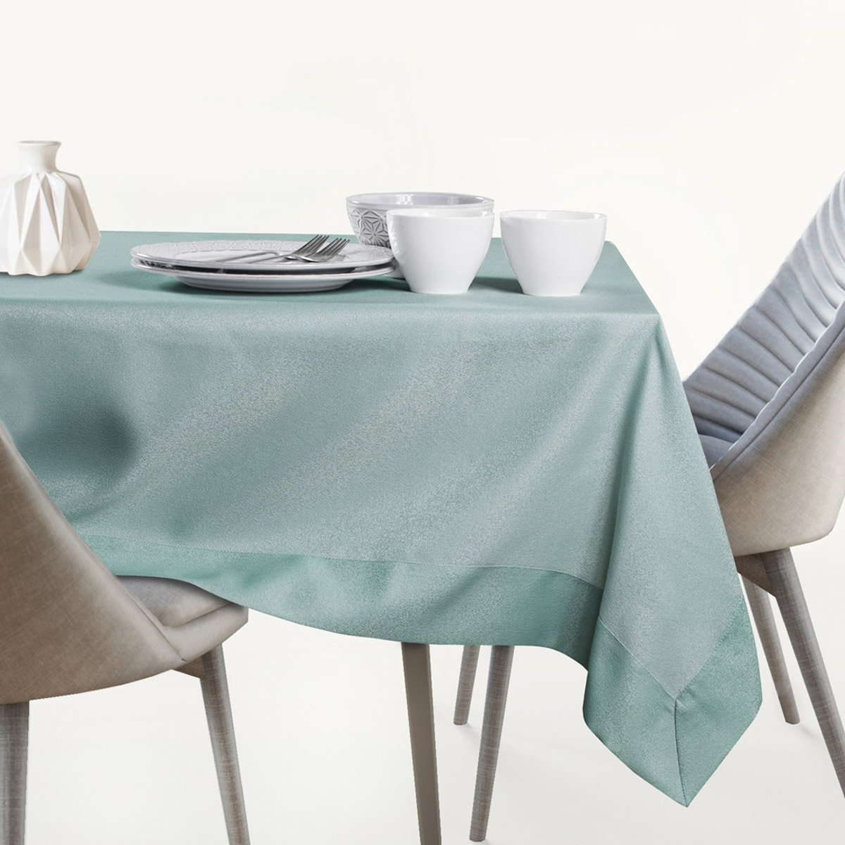 AmeliHome Obrus Empire mentolowy, 110 x 110 cm