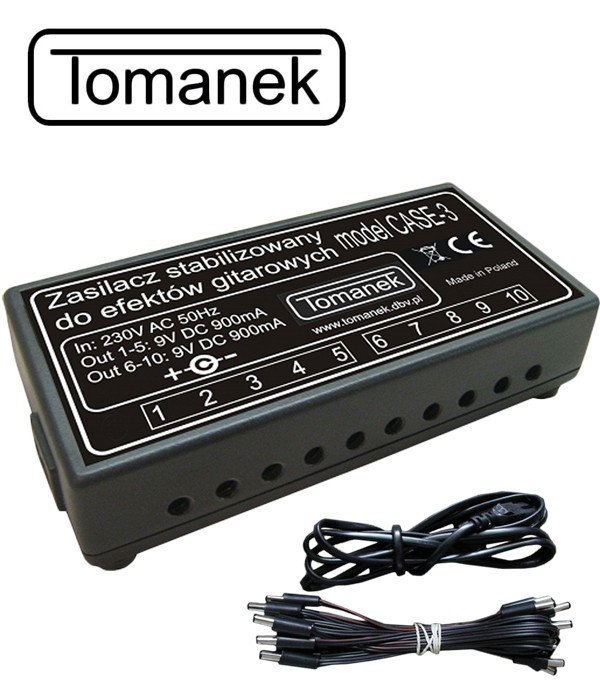 Tomanek CASE-3 - Zasilacz 9V DC do efektów gitarowych