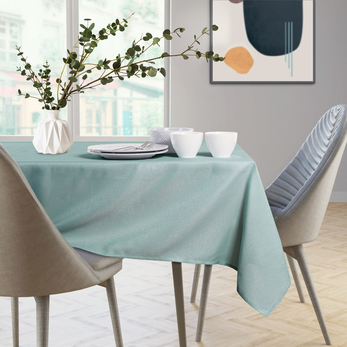 Obrus Empire Miętowy Gładki Klasyczny 140x180 AmeliaHome - TCLOTH/AH/EMPIRE/HMD/MINT/140X180